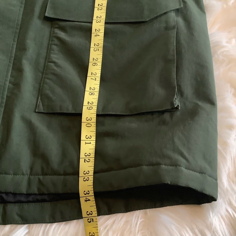 Men's Insulated Squall Parka Army Green Olive Coat Quilted Winter Rain Coat XL - Picture 11 of 16